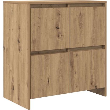 Buffet,Bahut,Meuble de Rangement chêne artisanal 70 x 41 x 75 cm Bois d'ingénierie CFW31539 (1/5)