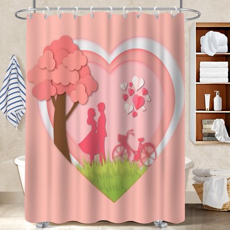 Rideau de bain en polyester 180x180 esthétique polyester pour salle de bain pour salle de bain d’amis (1/5)