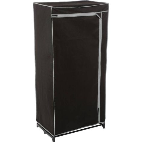 Armario Auxiliar De Tela Con Barra Colgadora Color Negro 149x70 cm (1/5)