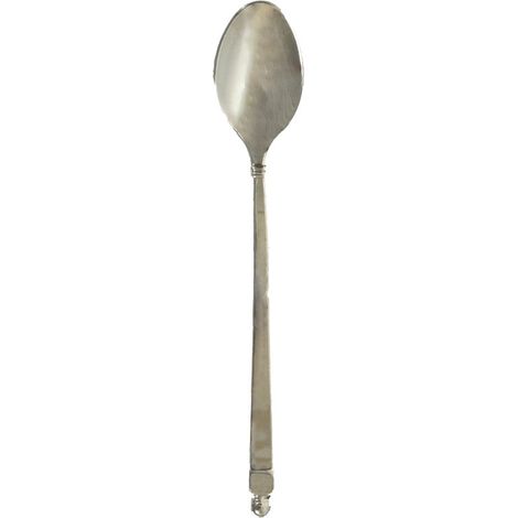 Petite Cuillère à Moka Russe en Métal Argenté pour Café et Réception - 11 x 2 x 0,7 cm - PANGIVO (1/2)