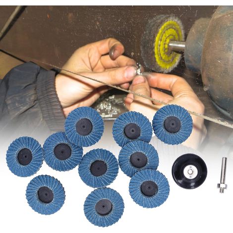 Roue à clapet miniature pneumatique en acier zirconium alumine à couple de 80 mesh, clapets à bouton, 2 pouces (50 mm), avec disque en caoutchouc. (1/5)