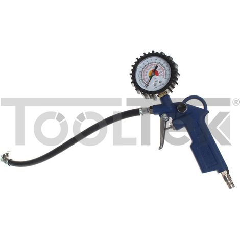 MANOMETRO PISTOLA PRESSIONE ARIA COMPRESSORE GOMME GONFIAGGIO RUOTE (1/3)