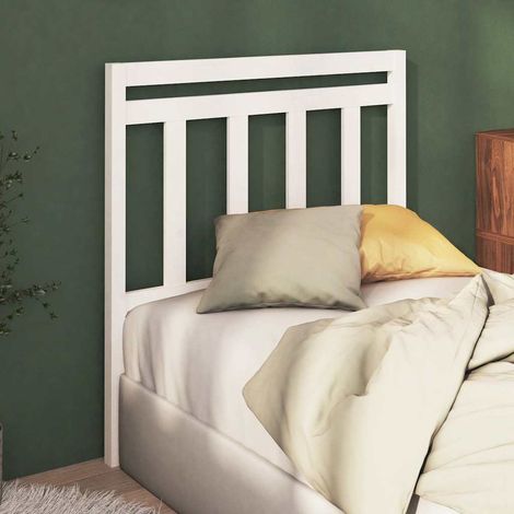 vidaXL Cabecero de cama madera maciza de pino blanco 106x4x100 cm (1/5)