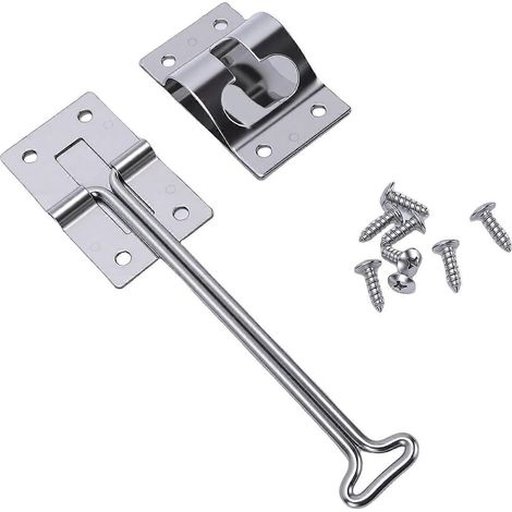 Loquet de porte acier inoxydable style T pour remorques, camions, magasins - Verrou remorque antirouille 15 cm sécurité renforcée (1/5)