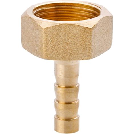 Raccord cannelé en laiton 1/2", filetage femelle, épisseur de métaux, barbillons, raccord tuyau, connecteur adaptateur pour air, eau, huile (épaisseur 8 mm) Filetage Femelle G3/8 6MM (1/5)