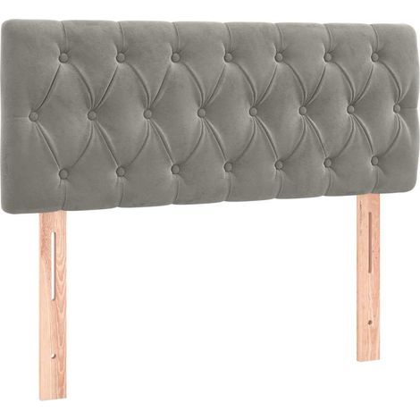 Maison Exclusive - Kopfteil Hellgrau 100x7x78/88 cm Samt (1/5)