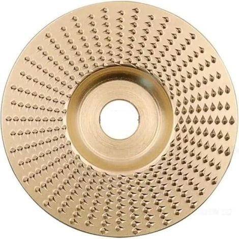 Disque à sculpter le bois pour meuleuse d'angle - pour façonner, meuler et couper, ouverture de 16 mm, 1 pièce, doré, plat. (1/5)