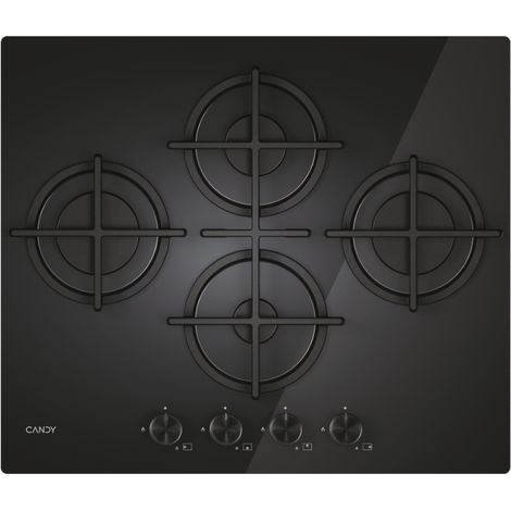 Candy Moderna CVG6DTB. Colore del prodotto: Nero, Posizionamento dell'apparecchio: Da incasso, Dimensione della larghezza del piano cottura: 59.5 cm. Tipo di controllo: Manopola, Posizione di contr... (1/5)