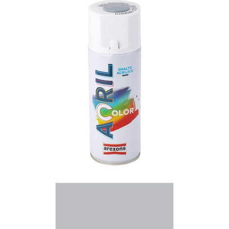 Smalto Spray Acricolor Vernice Acrilica per Metallo Legno Muro Interno Esterno - Colore: Alluminio