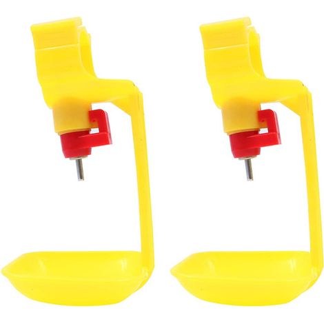 Abreuvoir Automatique pour Poules, Distributeur d'Eau à Nippel avec Bol pour Volailles, Système d'Abreuvoir Suspendu pour Élevage de Poulets (1/5)