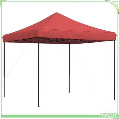 Tente de réception pliable - FAFEICY - 4004917 - Pop-up pliable - Toit Oxford PVC bordeaux - Cadre acier 292x292x315 cm (1/5)