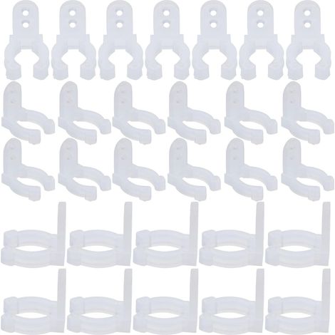 Clips pour cordon lumineux LED x30, plastique pour extérieur (1/5)