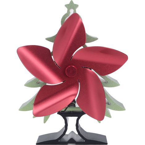 5-Blatt-Ofenventilator mit Wärmeantrieb, einstellbare Geschwindigkeit, thermoelektrischer Kaminventilator im Weihnachtsbaum-Stil (1/5)