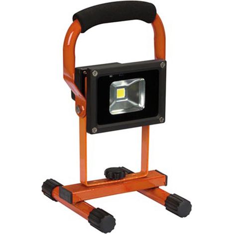 LED Akku Baustrahler tragbar, Fluter Arbeitsscheinwerfer 10 Watt neutralweiß