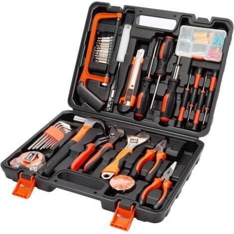 Coffret à outils complet 100 pièces – Acier allié traité – Résistant à la corrosion – Poignée antidérapante – Malette compacte (1/5)