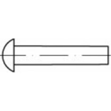 [NEUWERTIG] B-Ware TOOLCRAFT TO-5448585 Halbrundniete Niete 6 mm 250 Stück Packung (1/2)