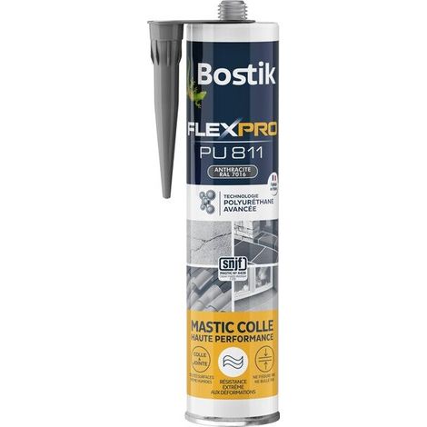 Bostik Flexpro Polyurethan Innen-/Außenfugenkleber PU811 Anthrazit 300ml BOSTIK