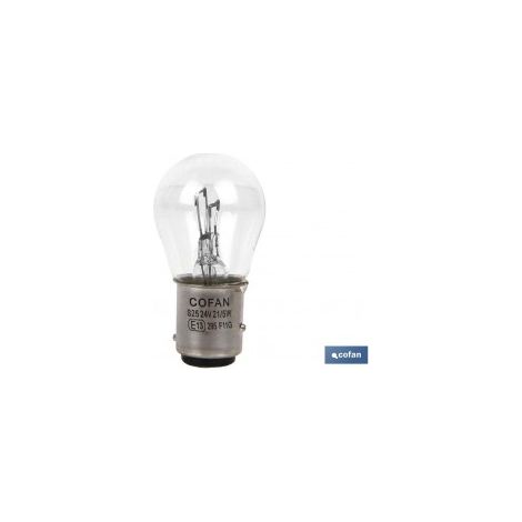Pack mit 10 P21/5W BA15d 24V Lampen für Fahrzeuge
