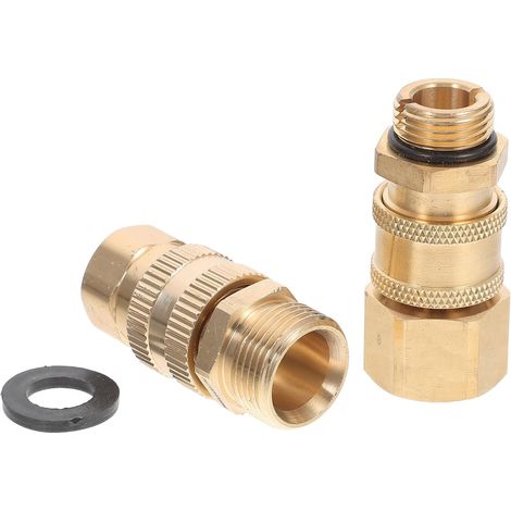 Brass Quick-Connect Adapter for High-Pressure Washer, 4-Piece Reusable Set, Improves Hose Connection Efficiency for High-Pressure Washer and Hose (1/5)