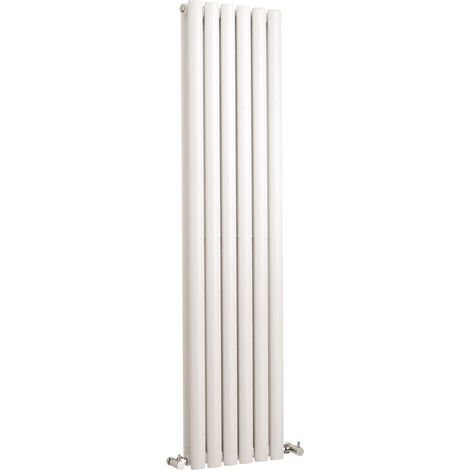 Hudson Reed Revive Double Designer Vertical Radiator 1500mm H x 354mm W - High Gloss White (1/5)