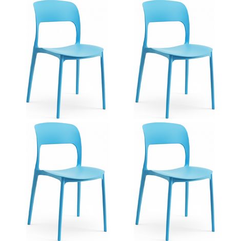SEDIA MARTE IN POLIPROPILENE Azzurro - 4 Sedie