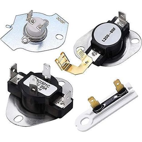 Kit thermostat et fusible thermique amélioré pour sèche-linge Whirlpool Kenmore (1/3)