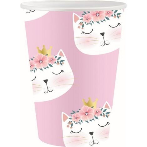Kätzchen-Pappbecher 250 ml 6 Stück