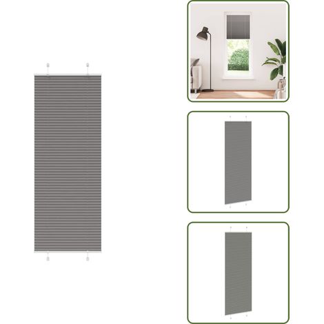 Store plissé anthracite 75x200 cm largeur du tissu 74,4 cm - Store Plissé - Stores Plissés - Store Plissé De Fenêtre - Plisse Aveugle