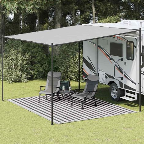 Tapis de tente 300x400 cm anthracite et blanc (1/5)
