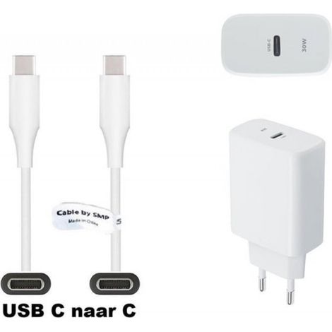 30-W-Ultraschnellladegerät. Inklusive robustem 0,5 m USB-C-zu-USB-C-Kabel. Universeller PD-Ladeadapter, kompatibel mit iPhone 15, 15 Plus, 15 Pro, 15 Pro Max, 16, 16 Plus, 16 Pro und 17. (1/4)