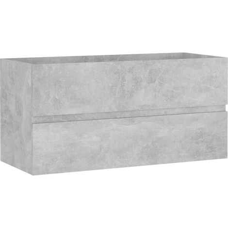 Maison Exclusive - Mobile Lavabo Grigio Cemento 90x38,5x45 cm in Legno Multistrato (1/5)