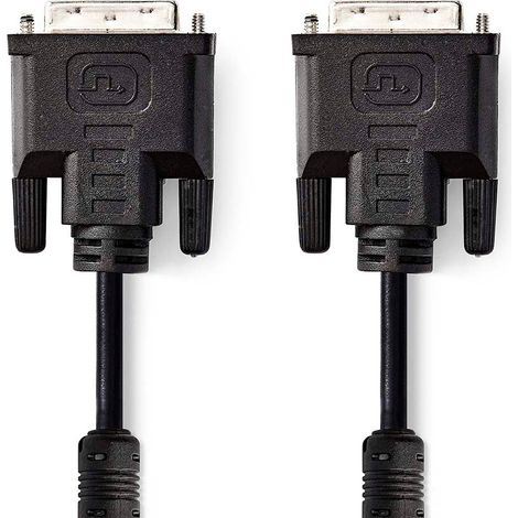 Cable DVI  DVI-I macho de 24+5 pines  DVI-I macho de 24+5 pines  2560x1600  Niquelado  2,00 metros  Recto  PVC  Negro  Bolsa de plastico