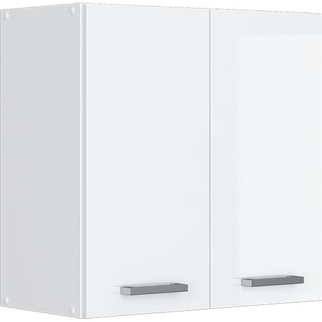 Hängeschrank R-Line, Weiß Hochglanz, 60 cm mit Türen, Vicco (1/5)