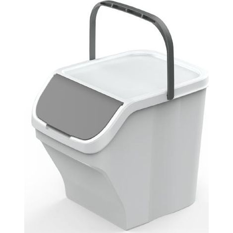 PATTUMIERA PER DIFFERENZIATA TORRE 25LT BIANCO/GRIGIO