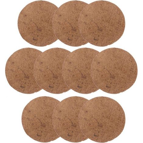 10 pièces Tapis Naturel Palmier pour de Pigeon Lot de Tapis de Nid pour Oiseaux Accessoires pour Animaux de Compagnie 20cm (1/5)