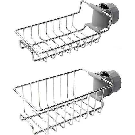 Lot de 2 étagères de douche, pour barres de douche de 18 à 27 mm. (1/4)