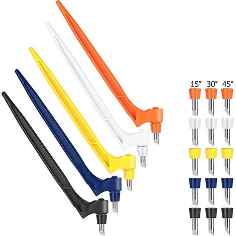 Outils de découpe pour loisirs créatifs 5 Couteau de précision 15 Lame à 360 degrés 15 30 45 degrés-- (1/5)