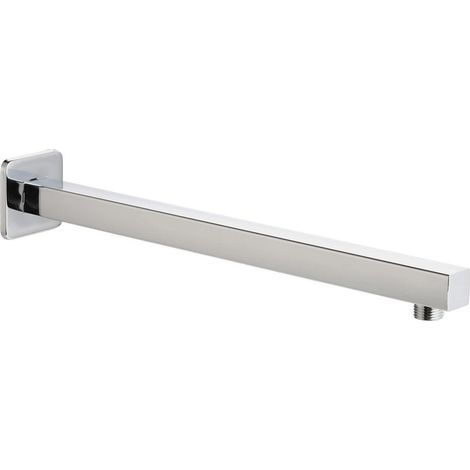 Duscharm Verlängerung 40.6cm Quadratisch Edelstahl Chrom mit Flansch (1/5)