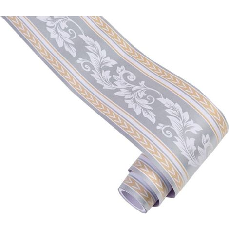 Frise de papier peint, autocollante, imperméable, en PVC, 10 m x 12 cm, bordure, décorative, convient pour armoire de , bordure de plafond décorative (15) (1/5)