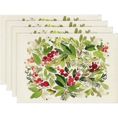 Set di tovagliette - Tovagliette decorate - 30x45 cm - Adatte per la cucina, le festività e le decorazioni per feste - Set da 8 pezzi (1/5)
