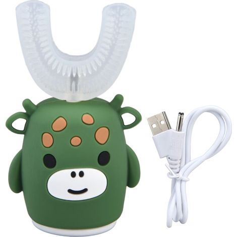 Brosse à dents électrique en forme de U pour enfants - Rechargeable et douce