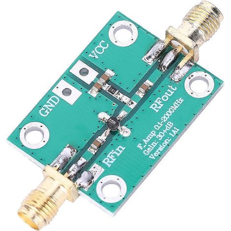 Amplificateur RF à large bande, module LNA à faible bruit, 0,1–2000 MHz, gain 30 dB (1/4)