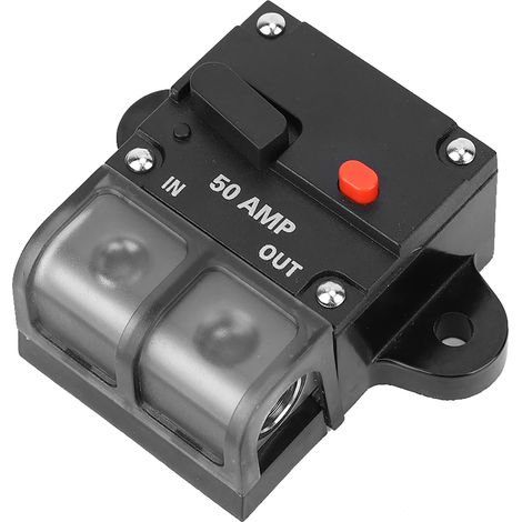 Coupe-circuit automatique 50A 12-42 VDC pour voiture, fusible auto-récupérateur robuste, réinitialisation en ligne. (1/5)