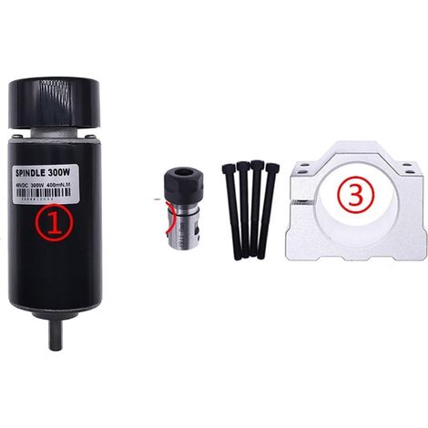 Kits de moteurs de broche CNC Ensemble de broches 300W 48V cc, 060v dc, régulateur de vitesse réglable, alimentation électrique for Machine à graver(48V 300W 3) (1/5)