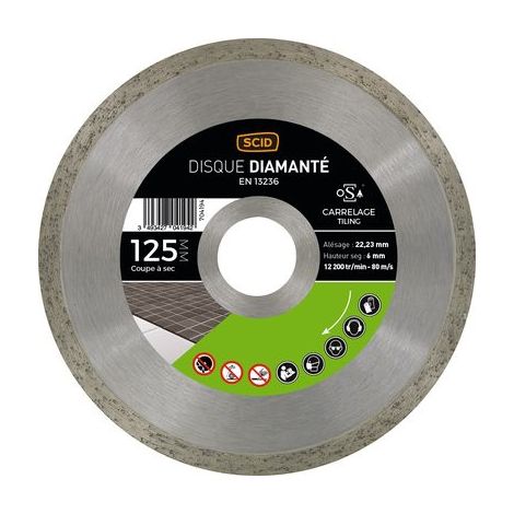 Disque diamanté carrelage universel SCID - Diamètre 125 mm (1/3)