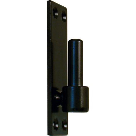 Gond de volet simple sur platine à bouts carrés cataphorèse noir diamètre 12 mm - TORBEL INDUSTRIE