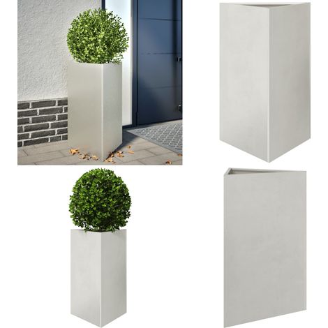 vidaXL Pflanzkübel Dreieckig 50x43x75 cm Edelstahl (1/5)
