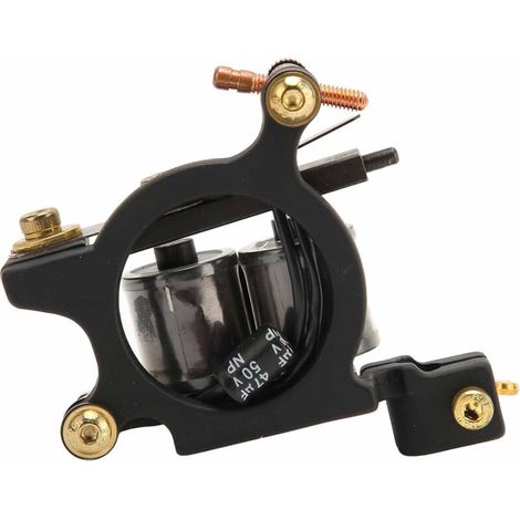Machine à tatouage professionnelle 10 bobines en alliage de cuivre pour shading et lining, idéale pour tatoueurs (Noir 271) (1/5)