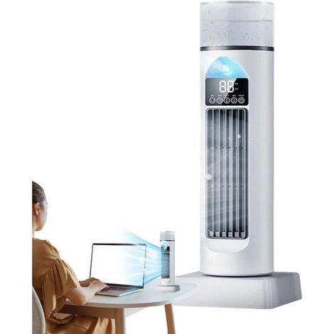 Ecleanfy - Ventilateurs Tour Pour Chambre À Coucher – Ventilateur De Sol Intelligent Et Silencieux,Oscillation À 120 °,Conception À 6 Vitesses (1/5)