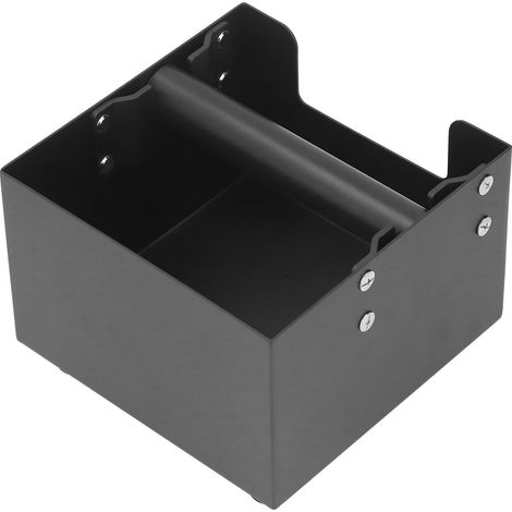 Boîte à marc de café, poubelle à déchets moulus, en acier inoxydable, type tiroir, petite carrée, noire. (1/5)